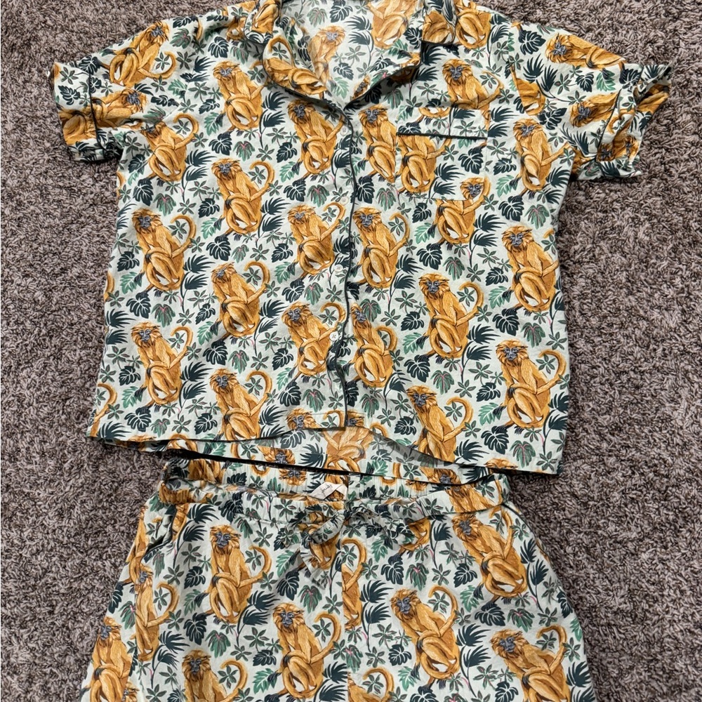 Printfresh Short Set in Tropical Monkey - XL